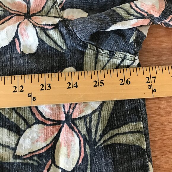 Tommy Bahama 100% Silk Hawaiian Shirt Men XXL Green Floral Button Up Pocket - Picture 8 of 12